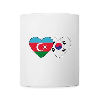 Azerbaïdjan Corée du Sud drapeau - Mug blanc - blanc - Devant