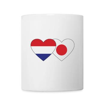 Cœur de drapeau du Japon de Hollande - Mug blanc - blanc - Devant