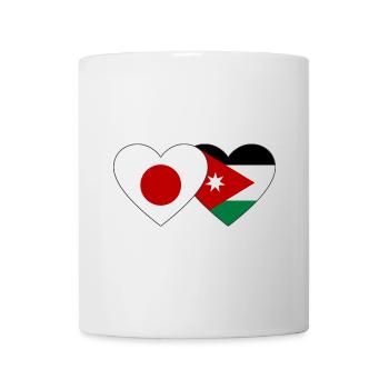 Japan Jordan Flag Heart - Mug - white - Front