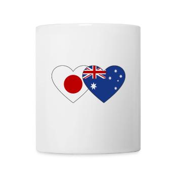 Japan Australia Flag Heart - Mug - white - Front