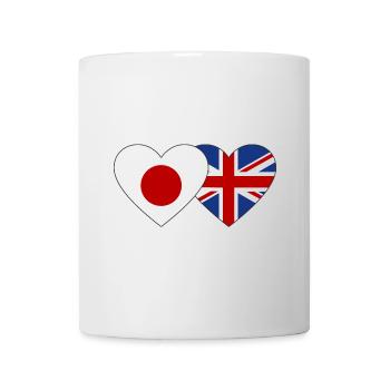Japan England Flag Heart - Mug - white - Front