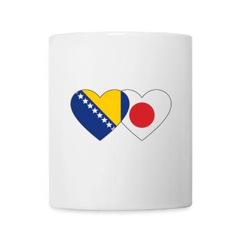 Bosnia Japan Flag Heart - Mug - white - Front