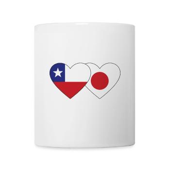 Chile Japan Flag Heart - Mug - white - Front