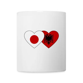 Japan Albania Flag Heart - Mug - white - Front