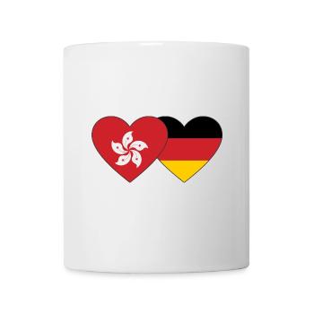 Hong Kong Allemagne Flag Heart - Mug blanc - blanc - Devant