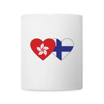 Hong Kong Finlande Flag Heart - Mug blanc - blanc - Devant