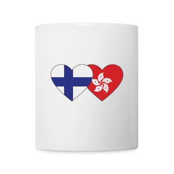 Finland Hong Kong Flag Heart - Mug - white - Front