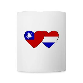 Cœur de drapeau de la Hollande de Taïwan - Mug blanc - blanc - Devant