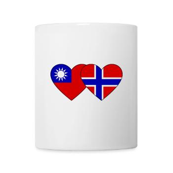 Taïwan Norvège Flag Heart - Mug blanc - blanc - Devant