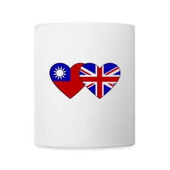 Taïwan Angleterre Flag Heart - Mug blanc - blanc - Devant