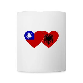 Taiwan Albanie Flag Heart - Mug blanc - blanc - Devant