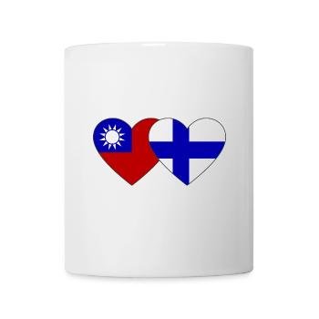 Taiwan Finlande Flag Heart - Mug blanc - blanc - Devant