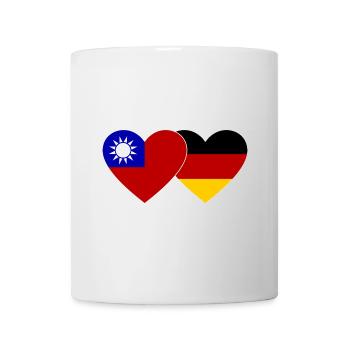 Taïwan Allemagne Flag Heart - Mug blanc - blanc - Devant