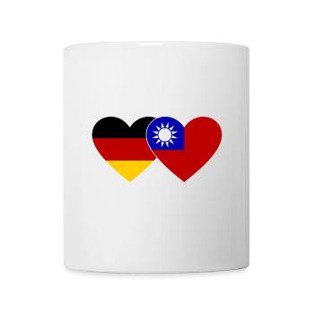 Germany Taiwan Flag Heart - Mug - white - Front