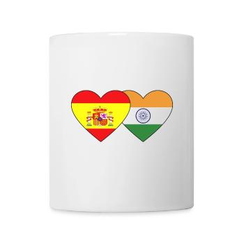 Spanien Indien Flagge Herz - Tasse - Weiß - Vorne