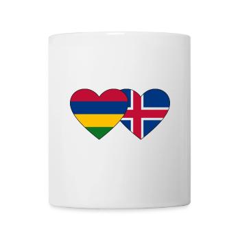 Mauritius Island Flagge Herz - Tasse - Weiß - Vorne