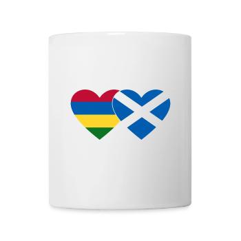 Mauritius Schottland Flagge Herz - Tasse - Weiß - Vorne