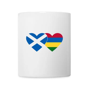 Schottland Mauritius Flagge Herz - Tasse - Weiß - Vorne