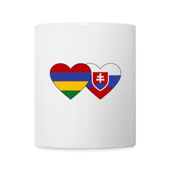 Mauritius Slovakia Flag Heart - Mug - white - Front