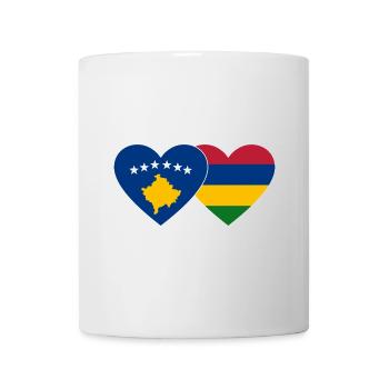 Bosnien Mauritius Flagge Herz - Tasse - Weiß - Vorne