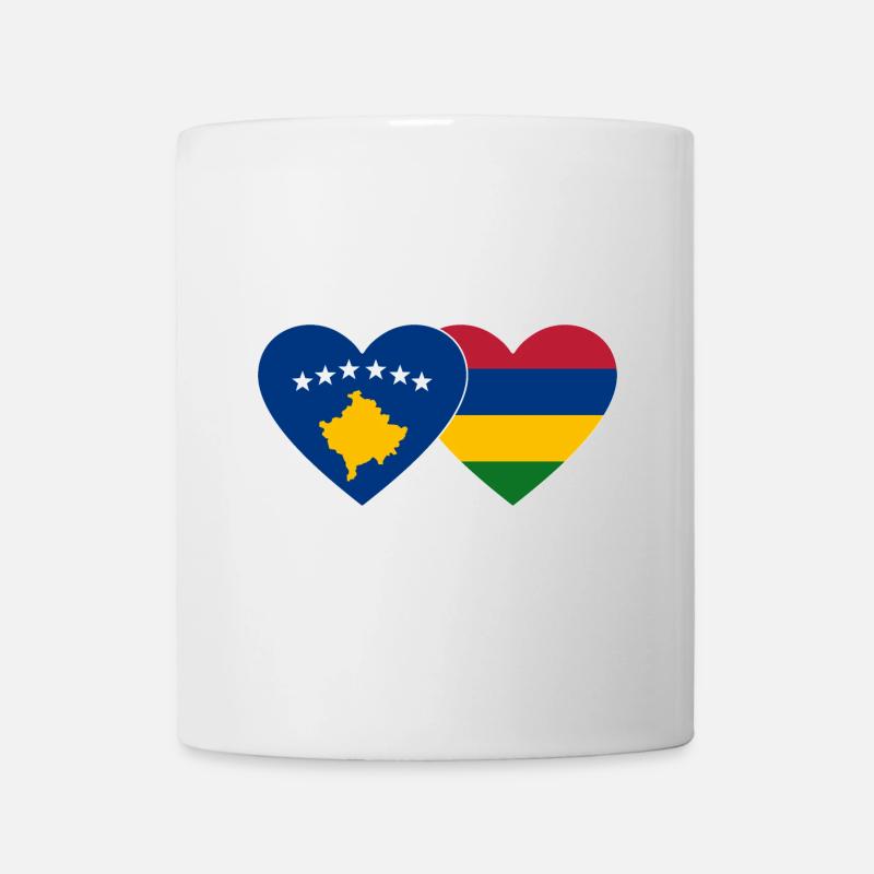 Bosnie Maurice Flag Heart - Mug blanc - blanc