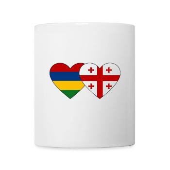 Mauritius Georgia Flag Heart - Mug - white - Front