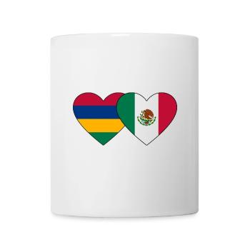 Mauritius Mexico Flag Heart - Mug - white - Front