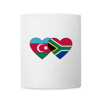 Azerbaïdjan Afrique du Sud Flag Heart - Mug blanc - blanc - Devant