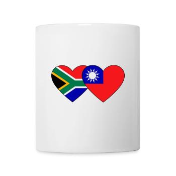 Afrique du Sud Taiwan Flag Heart - Mug blanc - blanc - Devant