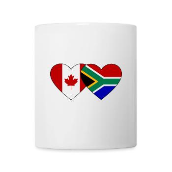 Canada South Africa Flag Heart - Mug - white - Front