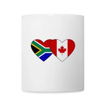 Afrique du Sud Canada Flag Heart - Mug blanc - blanc - Devant