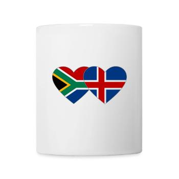 Südafrika Island Flagge Herz - Tasse - Weiß - Vorne
