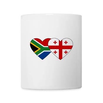 Südafrika georgien Flagge Herz - Tasse - Weiß - Vorne