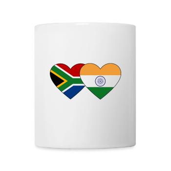 Afrique du Sud Inde Flag Heart - Mug blanc - blanc - Devant