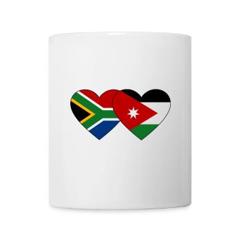 South Africa Jordan Flag Heart - Mug - white - Front