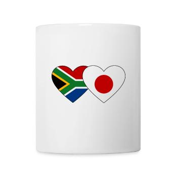 Afrique du Sud Japon Flag Heart - Mug blanc - blanc - Devant