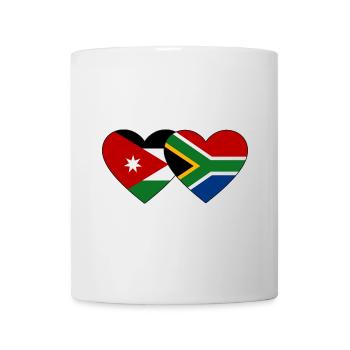 Jordanie Afrique du Sud Flag Heart - Mug blanc - blanc - Devant