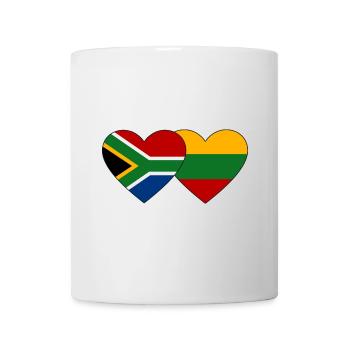 Südafrika Litauen Flagge Herz - Tasse - Weiß - Vorne