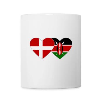 Denmark Kenya Flag Heart - Mug - white - Front
