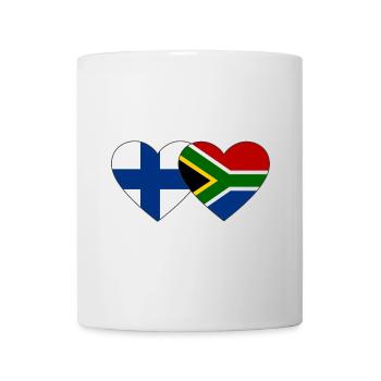 Finlande Afrique du Sud Flag Heart - Mug blanc - blanc - Devant