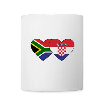 Südafrika Kroatien Flagge Herz - Tasse - Weiß - Vorne