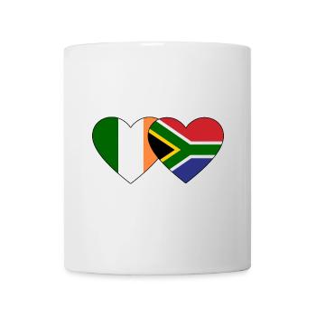 Irland Südafrika Flagge Herz - Tasse - Weiß - Vorne