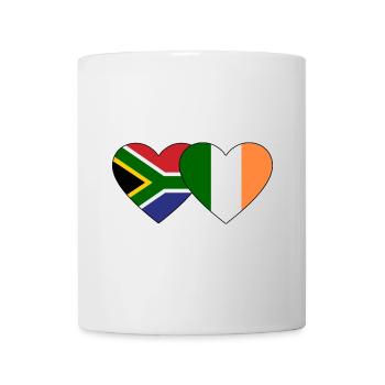 Südafrika Irland Flagge Herz - Tasse - Weiß - Vorne