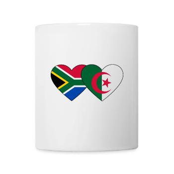 Südafrika Algerien Flagge Herz - Tasse - Weiß - Vorne