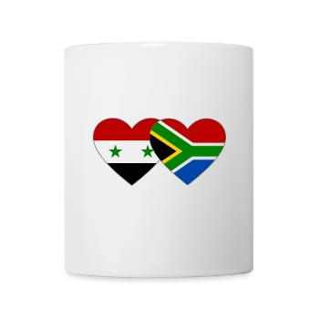 Syria South Africa Flag Heart - Mug - white - Front