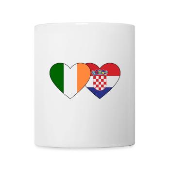 Irland Kroatien Flagge Herz - Tasse - Weiß - Vorne