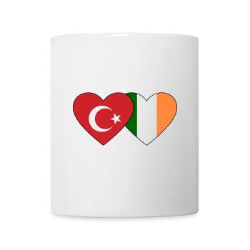 Turkey Ireland Flag Heart - Mug - white - Front