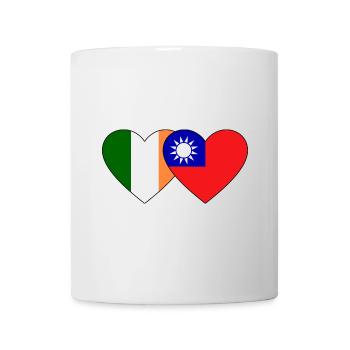 Ireland Taiwan Flag Heart - Mug - white - Front