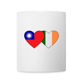 Taiwan Irland Flagge Herz - Tasse - Weiß - Vorne