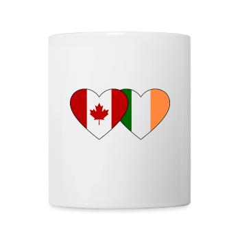 Kanada Irland Flagge Herz - Tasse - Weiß - Vorne